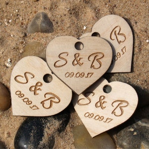Wedding favor-Wedding favor tags-Wedding favor rustic-Wooden hearts-Wedding hearts-Wedding tags-Custom favor-Custom tags-Wood tags