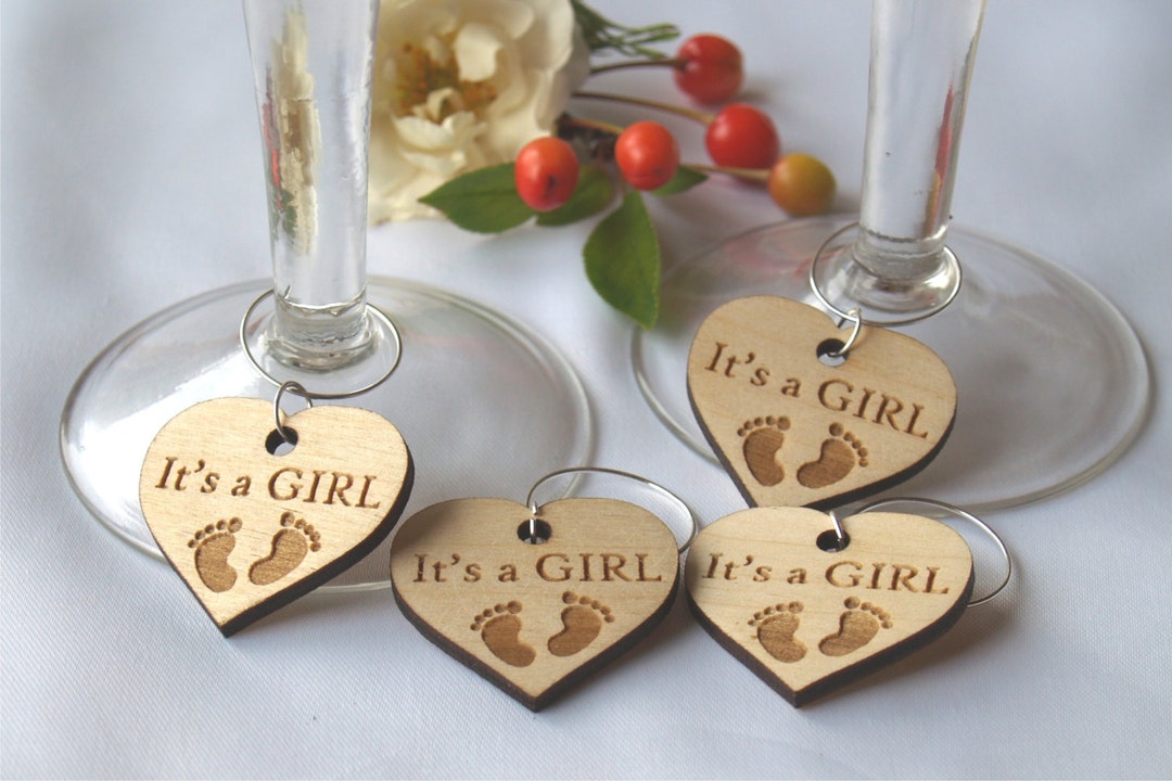 Baby Shower Favors, Baby Shower Wine Favors, Baby Shower Wine Charms, Baby Shower Girl, Baby