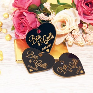 Wedding favor, Wedding tags, Wedding favor tags, Black-Gold tags, Wedding gold favors, Unique tags, wedding favour, custom tags, Tags favors