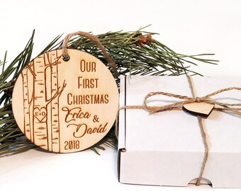 Personalized Our first Christmas ornament, Our first Christmas, Just married ornament, Newlywed ornament, Mr and Mrs ornament, Christmas
