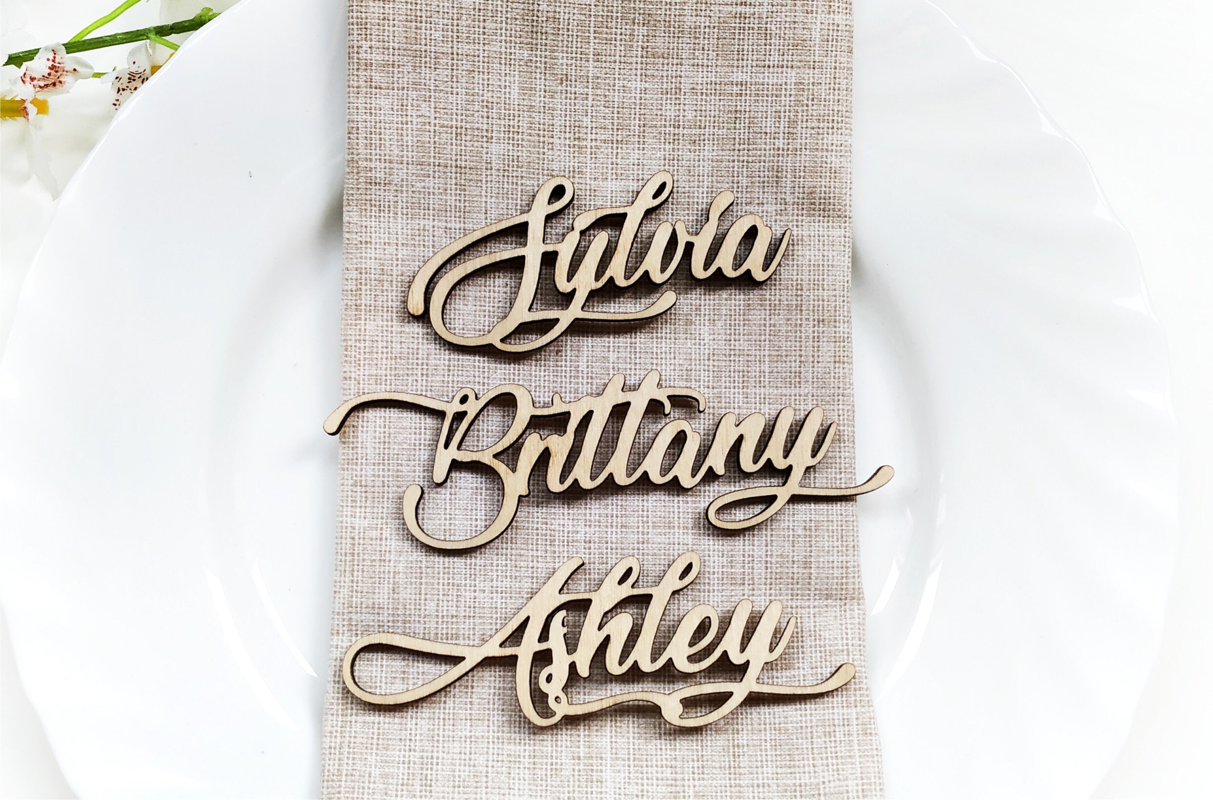 Table name signs, Plate name, Wood table name, Wedding table place