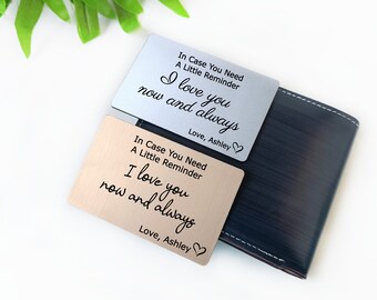 Scheda personalizzata per portafoglio, scheda personalizzata per portafoglio, regalo per lui, regalo di anniversario per lui, regalo di compleanno, ricordo, regalo per fidanzato e marito