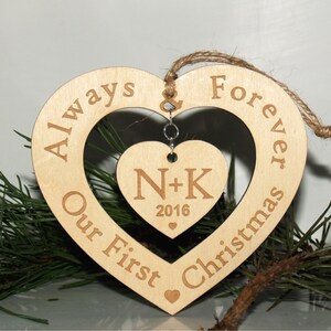 Our first Christmas ornament, Our first Christmas, Just married ornament, Just engaged ornament, Newlywed ornament, Mr and Mrs ornament