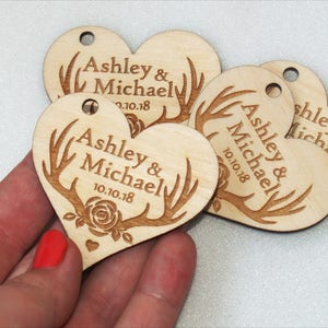 Thank you wedding tags, Wedding favor, Wedding favor tags, Wedding favor rustic, Wedding rustic, Wooden tags, Thank you tags, Wood tags zdjęcie 3