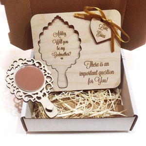 Godparents Godmother Godfather invitation, Godparents proposal, Will you be my Godparents, Godparents gift, Baptism proposal ideas