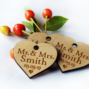 Wedding favor, Wedding tags, Wedding favor tags, Wood tags, Wedding favor rustic, Wooden hearts, Wedding hearts, Wooden tags, Tags favors