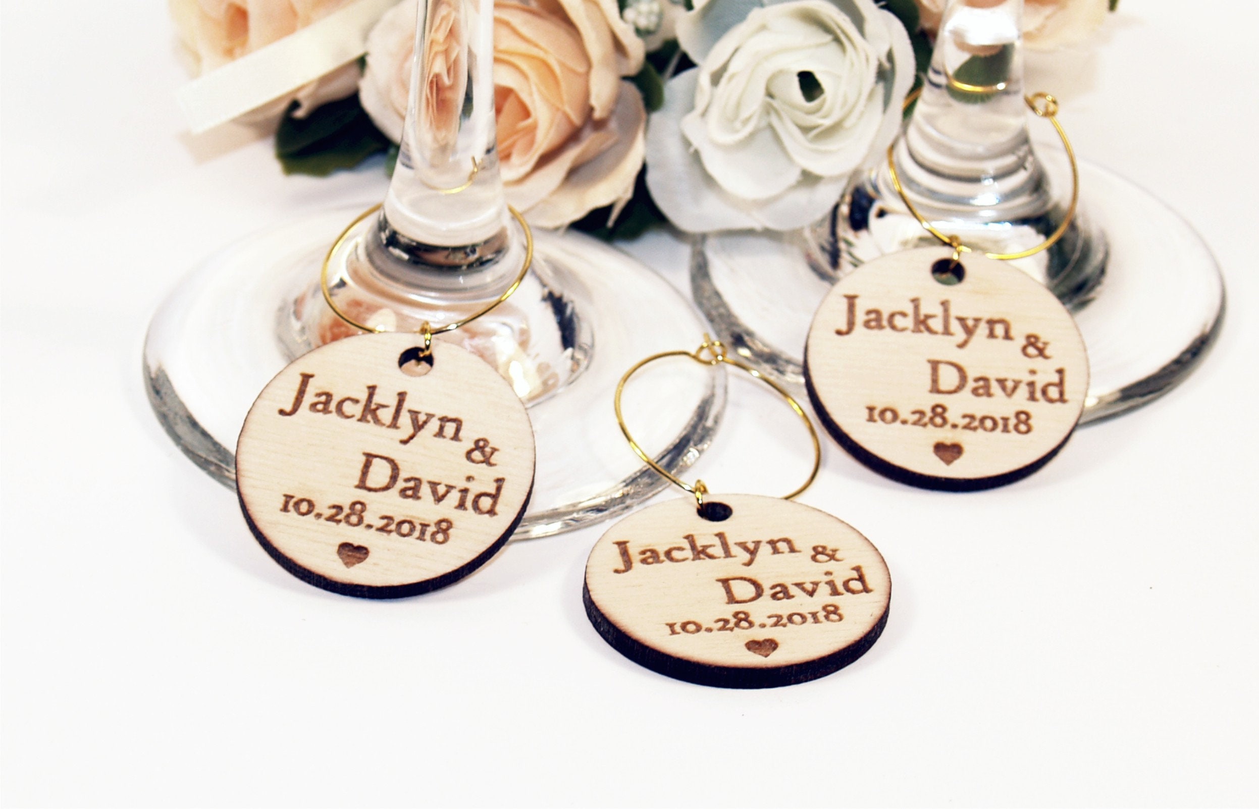 Wedding wine charms Wine charms Wine glass charms Wedding Etsy