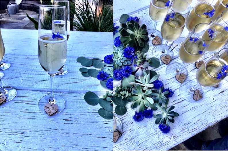 Wooden wine charms Wedding charms Wedding favor Wedding charms Wedding wine charms Custom wine charm Wine charms Wine glass charms