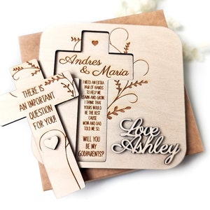 Godparents Godmother Godfather invitation, Godparents proposal, Will you be my Godparents, Godparents gift, Baptism proposal ideas