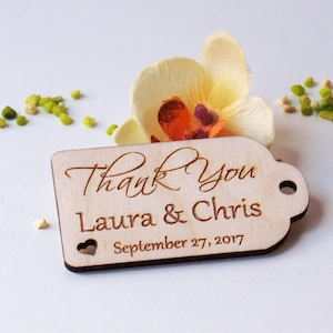 Thank you wedding tags-Wedding favors-Wedding favor tags-Hearts tags-Wedding favor rustic-Wedding tag-Custom tags-Wooden tags-Wood tags