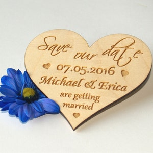 Save the date, Save the date rustic, Save the date magnet, Wood save the date, Save the date magnet rustic, Wedding favor, Wood heart
