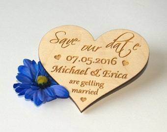 Save the date, Save the date rustic, Save the date magnet, Wood save the date, Save the date magnet rustic, Wedding favor, Wood heart