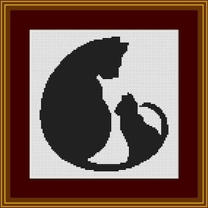 Black cat Cross-stitch pdf download