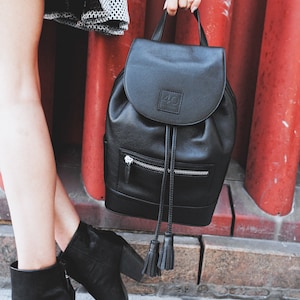 Handmade Women&#39;s Genuine Italian Leather Backpack - 40 Harrison