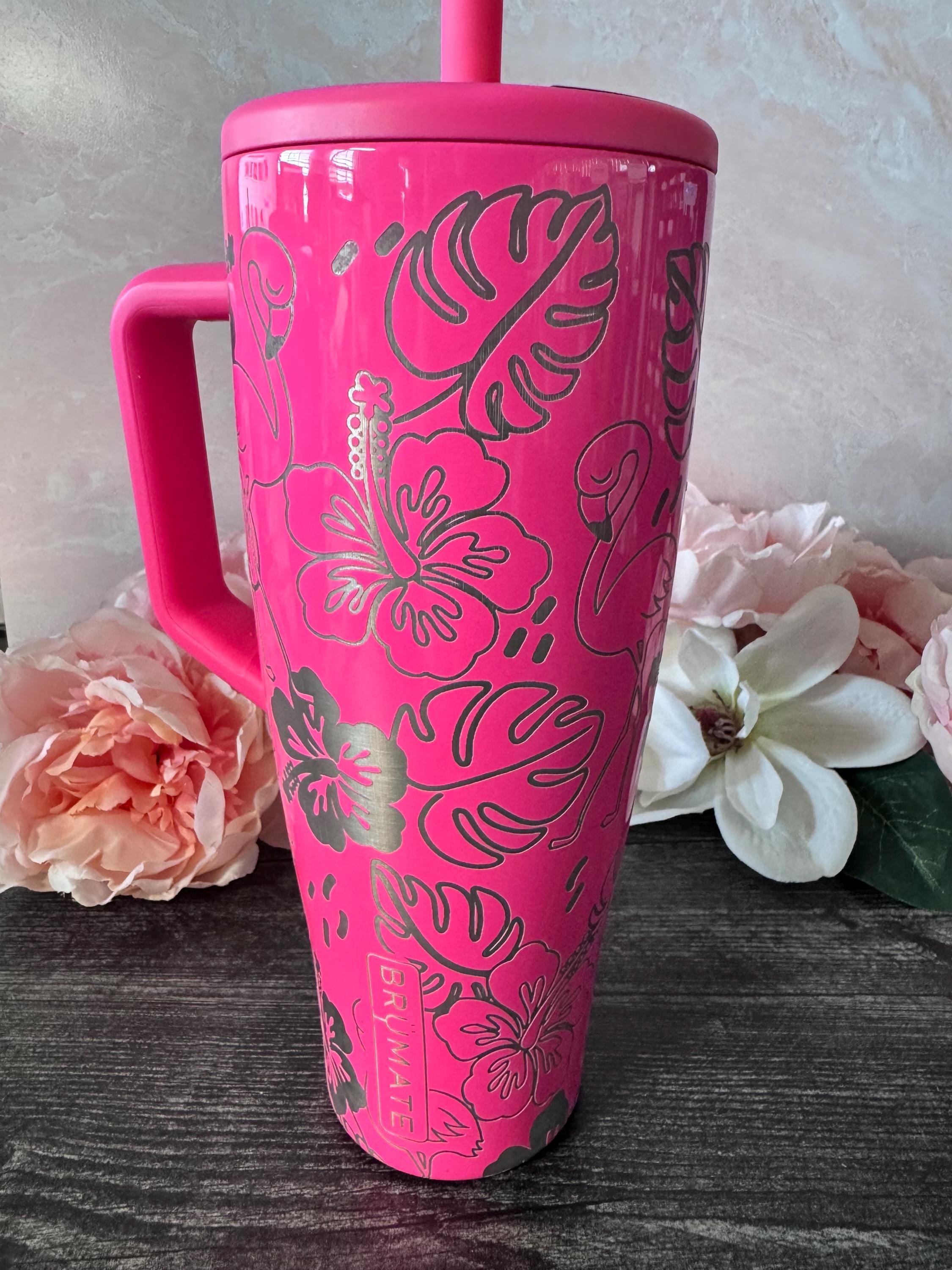 パイン材スタンドミラー PINK HOUSE ロゴ入り パイン材スタンドミラー