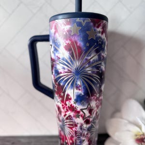 Limited Edition 40oz BrüMate Era Starburst Laser Engraved with Fireworks Magic!