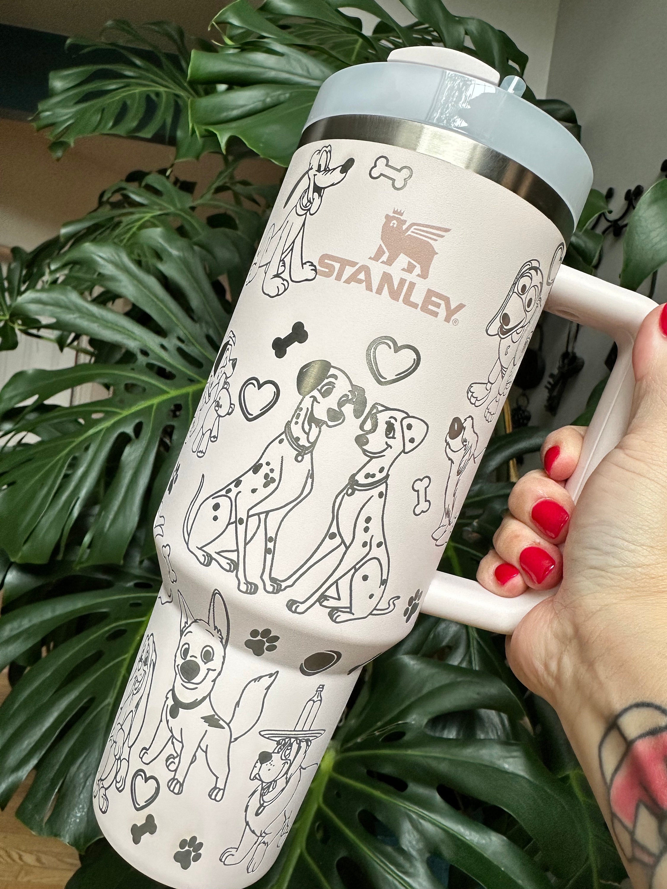 40oz Stanley Tumbler - Engraved With Adorable Disney Dogs - Etsy