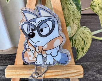 Grouchy Granny Muffin Bluey Inspired Badge Reel