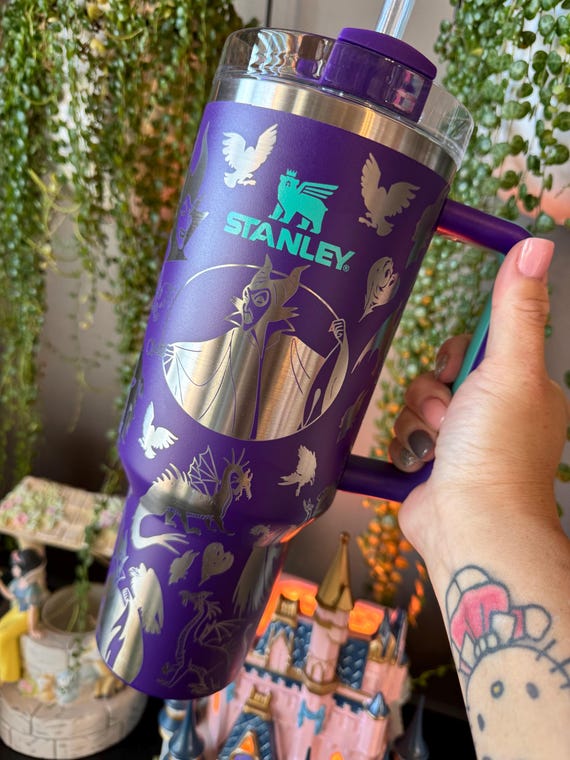 40oz Stanley, Laser Engraved With Maleficent - Etsy