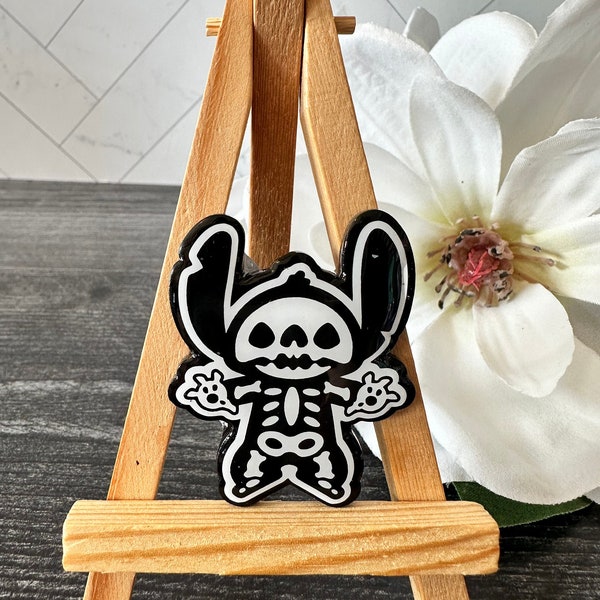 Stitch Inspired Skeleton Badge