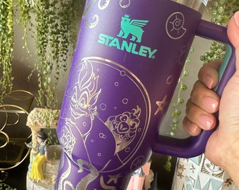 40oz Stanley Tumbler with Ursula-Themed Wrap - Inspired by The Little Mermaid