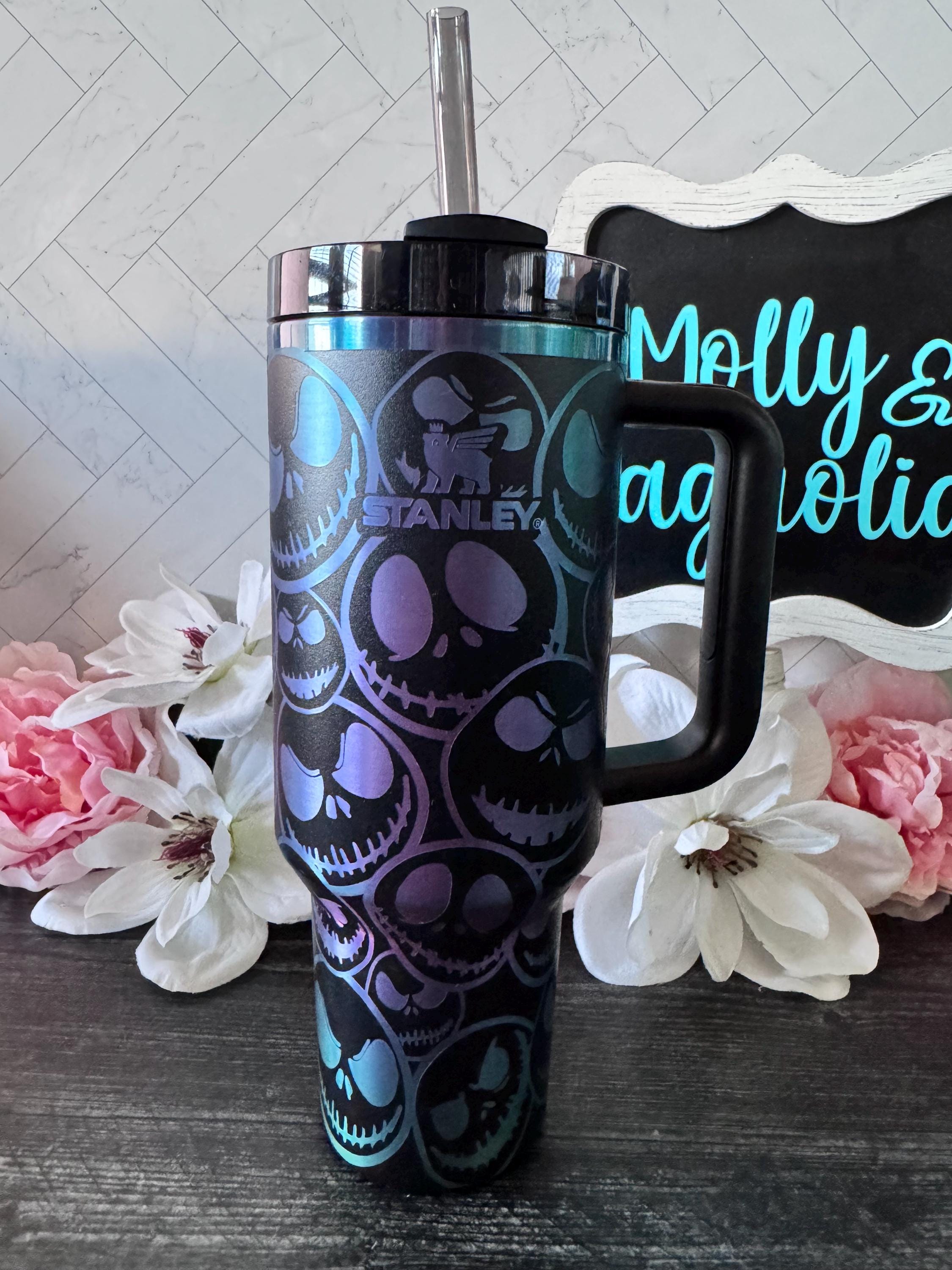 Jack Skellington Burst 40oz Stanley Tumbler in Black Chroma