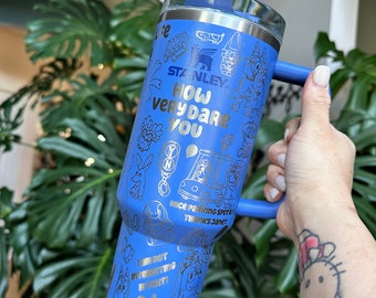Blue Dog Themed Engraved 40 Oz Stanley - Choose Your Color! - Etsy