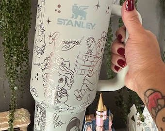 40oz Stanley Tumbler - Engraved with Adorable Baby Disney Princesses