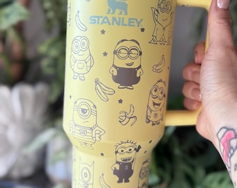 One-in-a-Minion 40oz Stanley Tumbler – Laser Engraved Minions Wrap