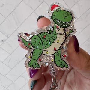 Toy Story Rex Christmas Badge