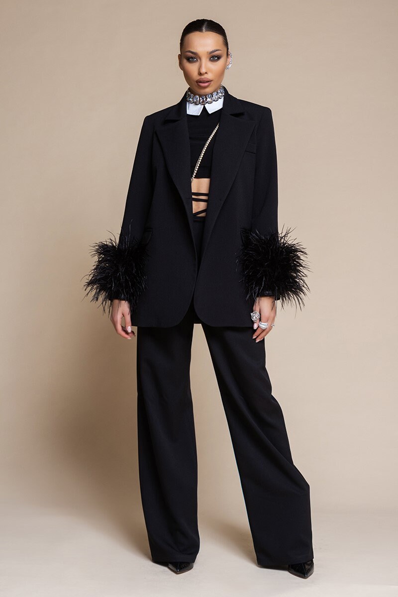 Black Bird Blazer Set main image 1