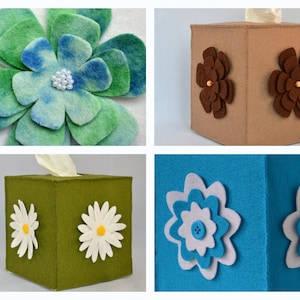 Pdf pattern- MIx and Match Felt Tissue Box Cover