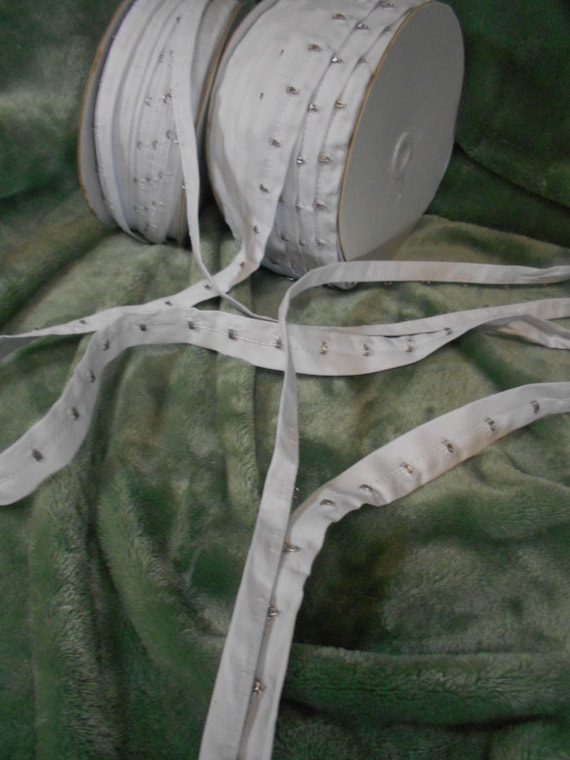 1 Hook and Eye Tape White sold by the yard for Sewing projects of all  kinds Good quality and Durable can be dyed