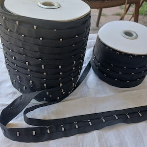 1&quot; Hook and Eye Tape Black sold by the yard for Sewing projects of all kinds Good quality and Durable
