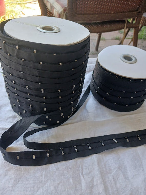1 Hook and Eye Tape Black Sold by the Yard for Sewing Projects of All Kinds  Good Quality and Durable 