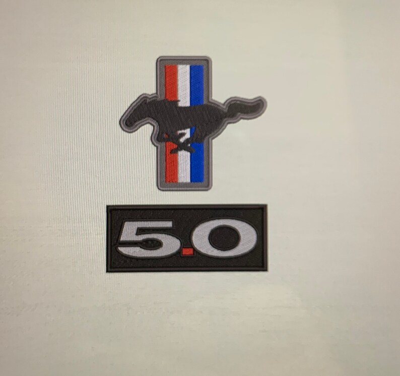 Mustang Pony /& 5.0 Iron On Patch