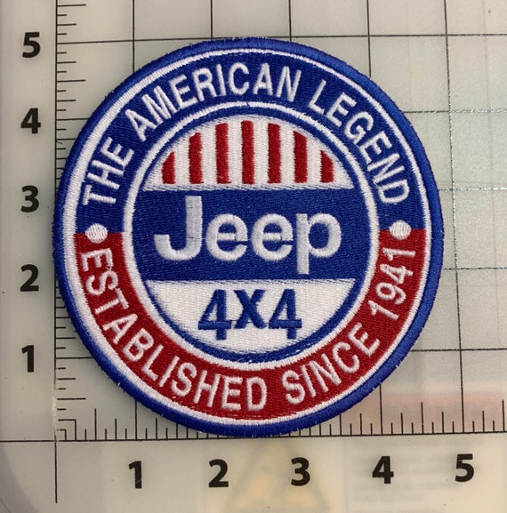 Jeep 4x4~Embroidered Patch~The American Legend~1941~3" Round~Iron or Sew On