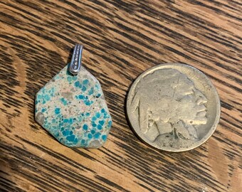 Number 8 mine turquoise pendant