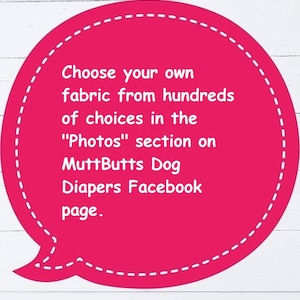 Choose Your Own Fabric - Female Dog Diaper Bitch Britches Dog Diapers (Cotton) - 100s of Fabric Choices Available