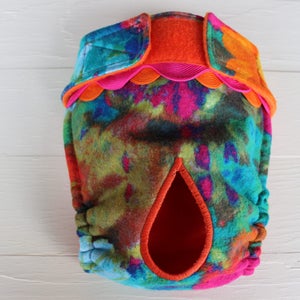 Cotton Flannel Print Dog Diaper Custom Made Female Dog Diaper Bitch Britches Dog Diapers with Ric Rac Waistband Reusable Washable