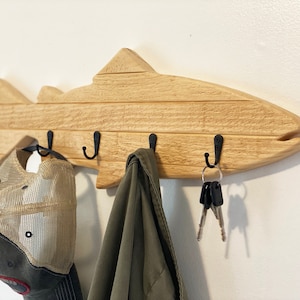 Salmon Coat Rack, Hand Made Rustic Pine. Great for Hats, Keys, Coats, Towel  or Robes. -  Canada