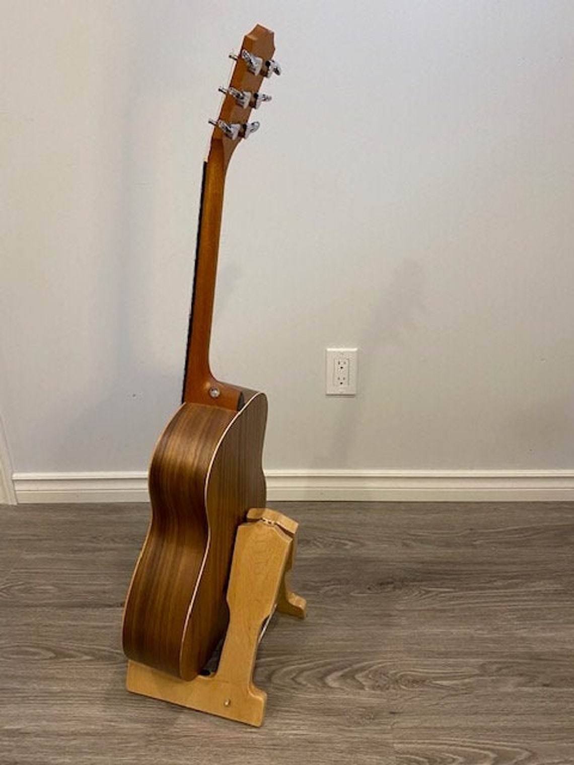 Acoustic Guitar Stand Solid Maple Taylor Style Head Stock Etsy