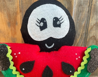Ant Eating Watermelon Wreath Attachment, Summer Decor (10x10x1)