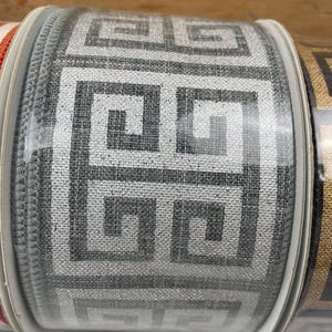 Greek key holiday everyday ribbon 2.5 wired image 6