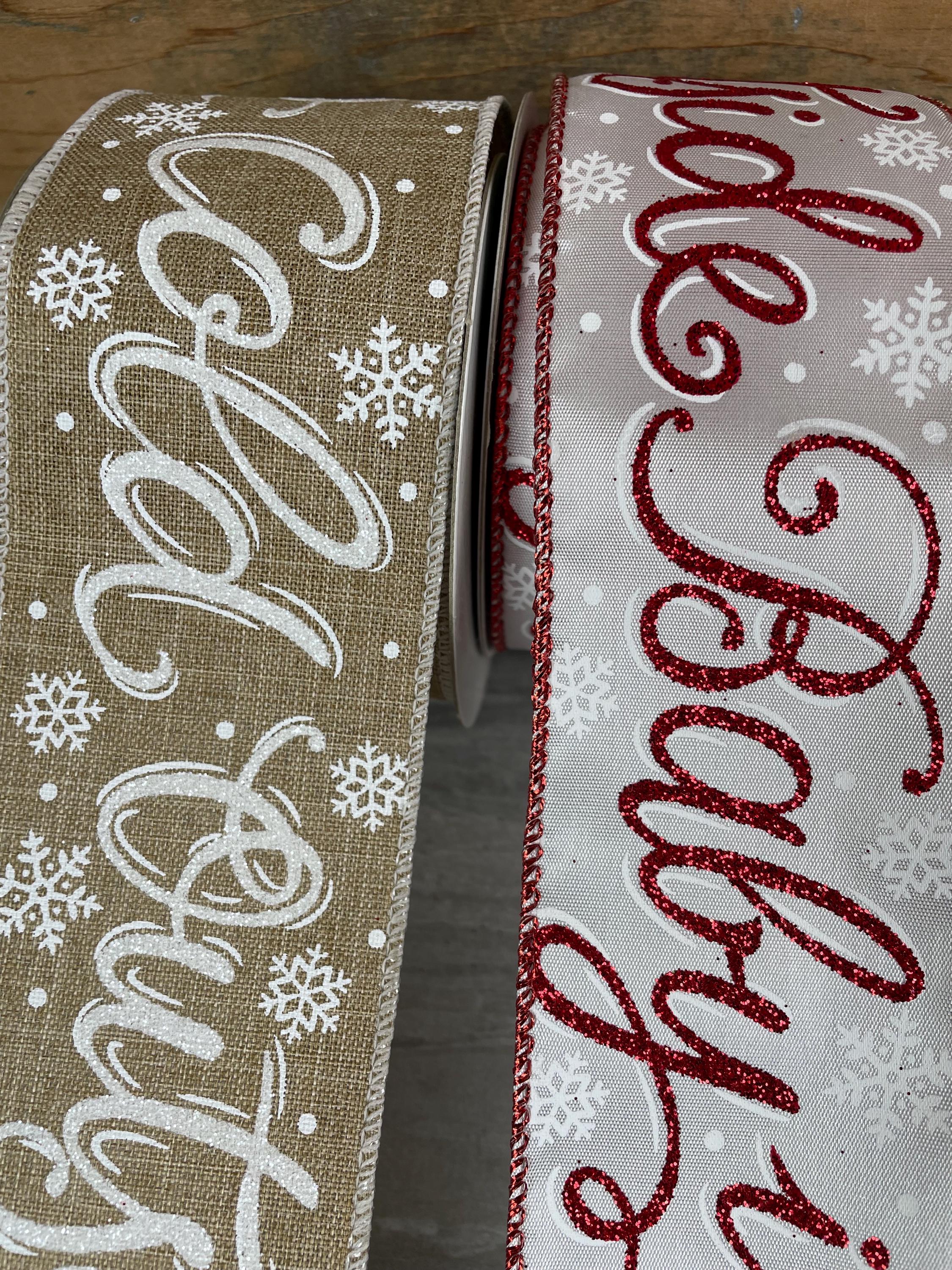 Baby It’s Cold Outside Wired Ribbon | 2.5 Inch Christmas Ribbon in Red ...