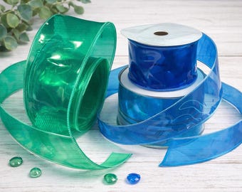 2.5 inch wired jelly ribbon, all occasion ribbon
