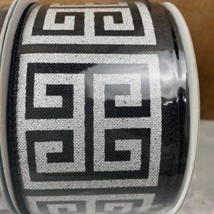 Greek key holiday everyday ribbon 2.5 wired image 3