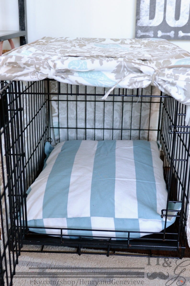 Deluxe Dog Crate Cover & Bed Bumper pad set custom crate Etsy