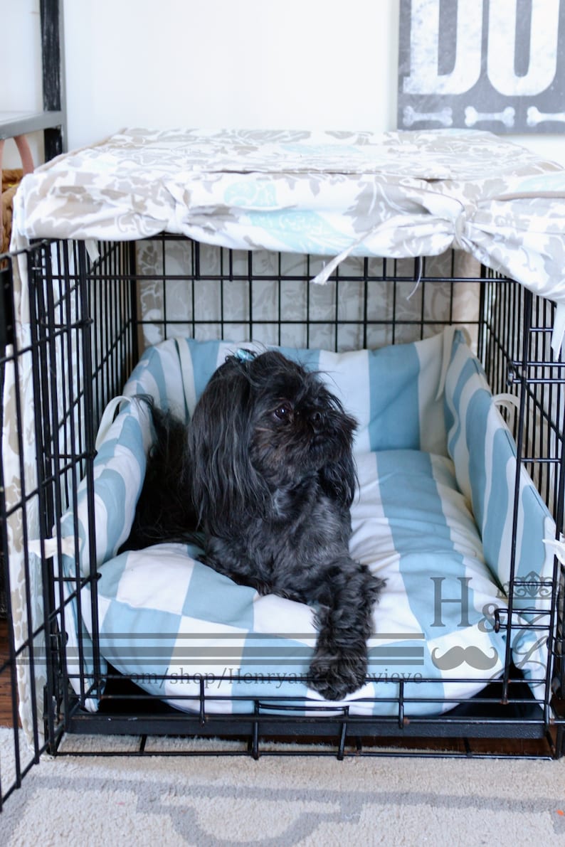 Deluxe Dog Crate Cover & Bed Bumper pad set custom crate Etsy
