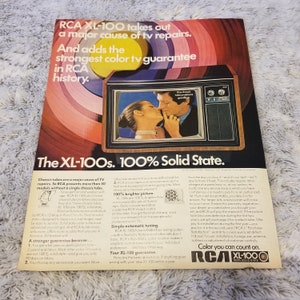Vintage RCA XL-100 TV ad from a 1972 Life Magazine